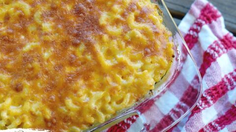 Southern Macaroni and Cheese Casserole Recipe - this macaroni and cheese recipe feeds a crowd. Perfect for holiday get togethers or large family gatherings. Baked in the oven, everyone is going to want to seconds of this southern macaroni and cheese casserole.