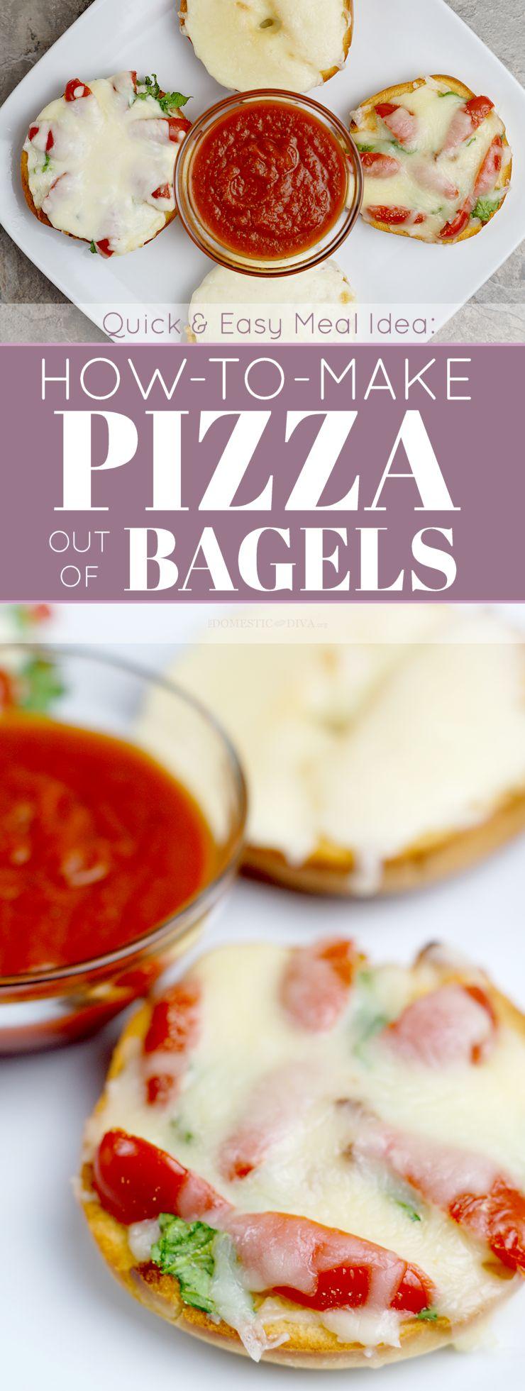 Quick & Easy Meal Idea: How to Make Pizza Out of Bagels (Recipe) | The ...