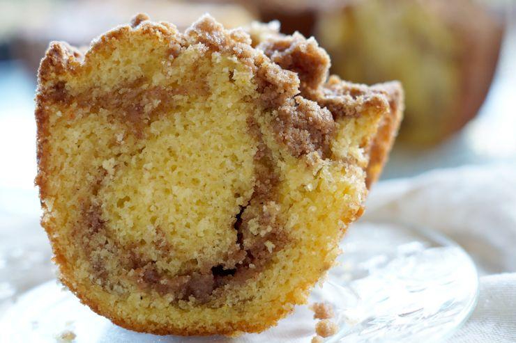 Cinnamon Swirl Coffee Cake Recipe - turn a box of yellow cake mix into a dessert the entire family will love