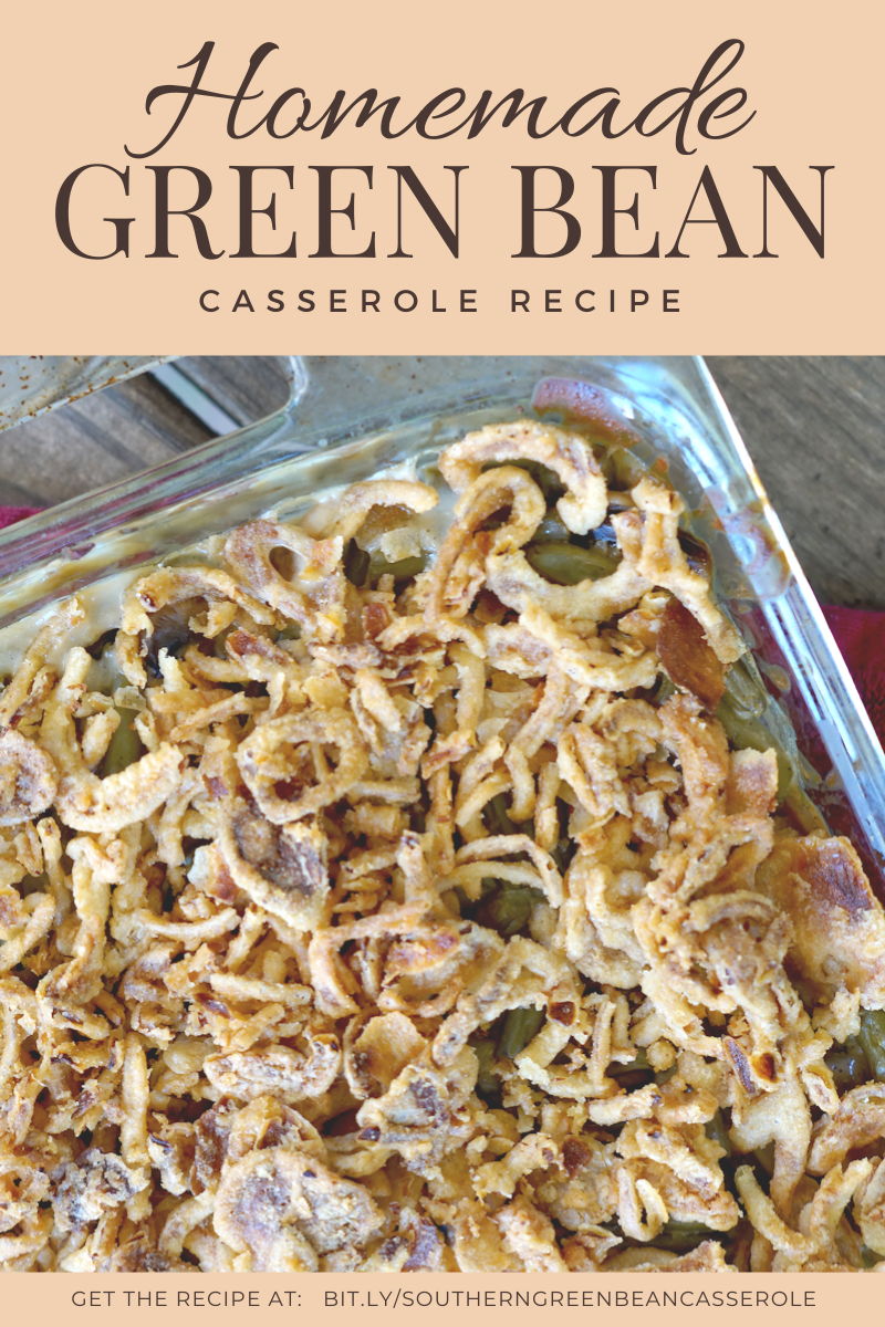 Homemade Southern Green Bean Casserole Recipe - Ditch the canned stuff for this delicious, completely from scratch green bean casserole recipe. Your classic green bean casserole recipe gets a makeover using fresh, real ingredients for an authentic homemade taste.