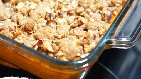 Southern Sweet Potato Casserole with Pecan Streusel Topping