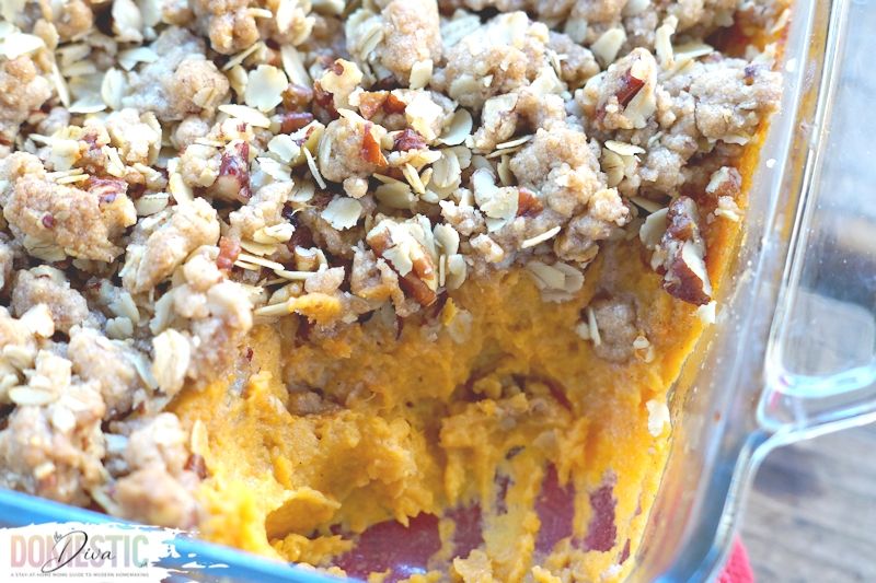 Southern Sweet Potato Casserole with Pecan Streusel Topping