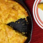 Sweet Southern Cornbread Recipe in Cast Iron Skillet