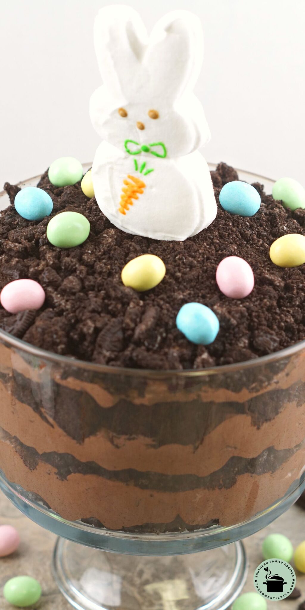 Easter Bunny Dirt Cake Trifle - Oreo Dessert Recipe