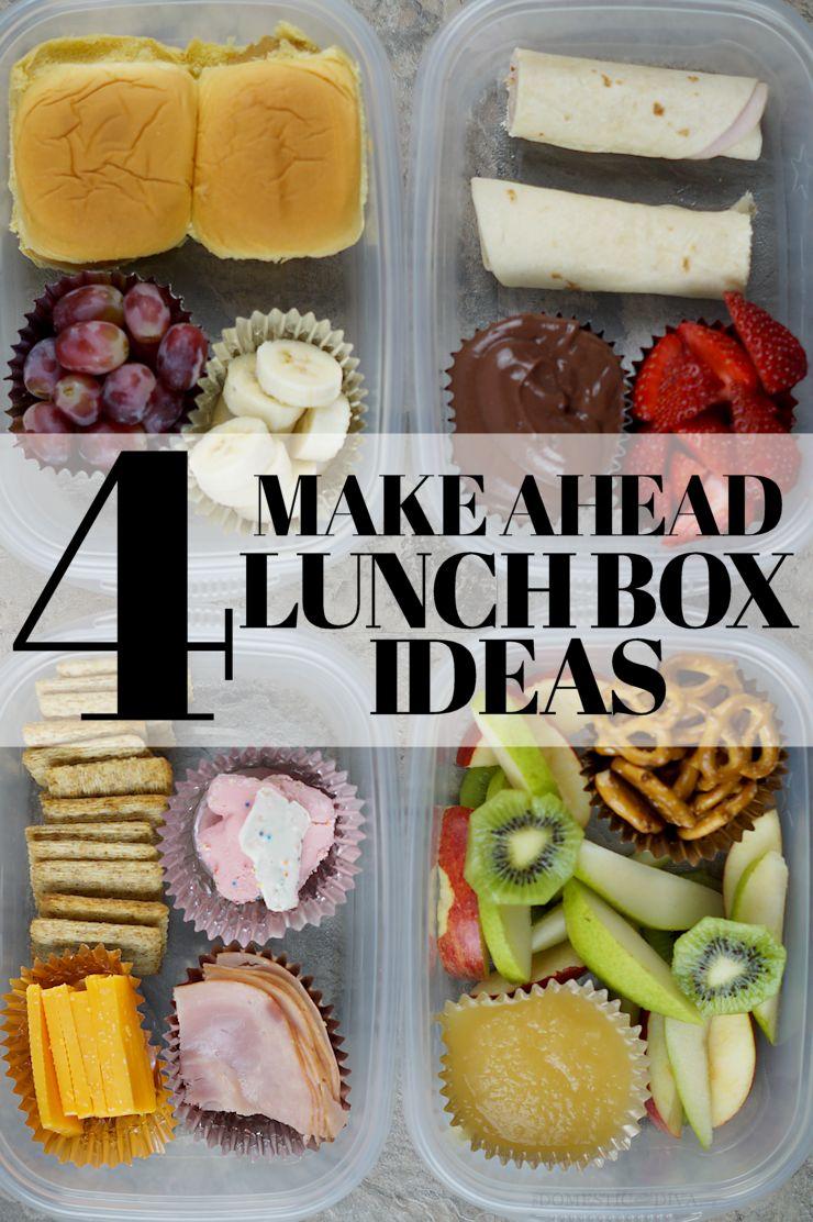 4 Make Ahead Lunch Box Ideas for Back to School | The Domestic Diva