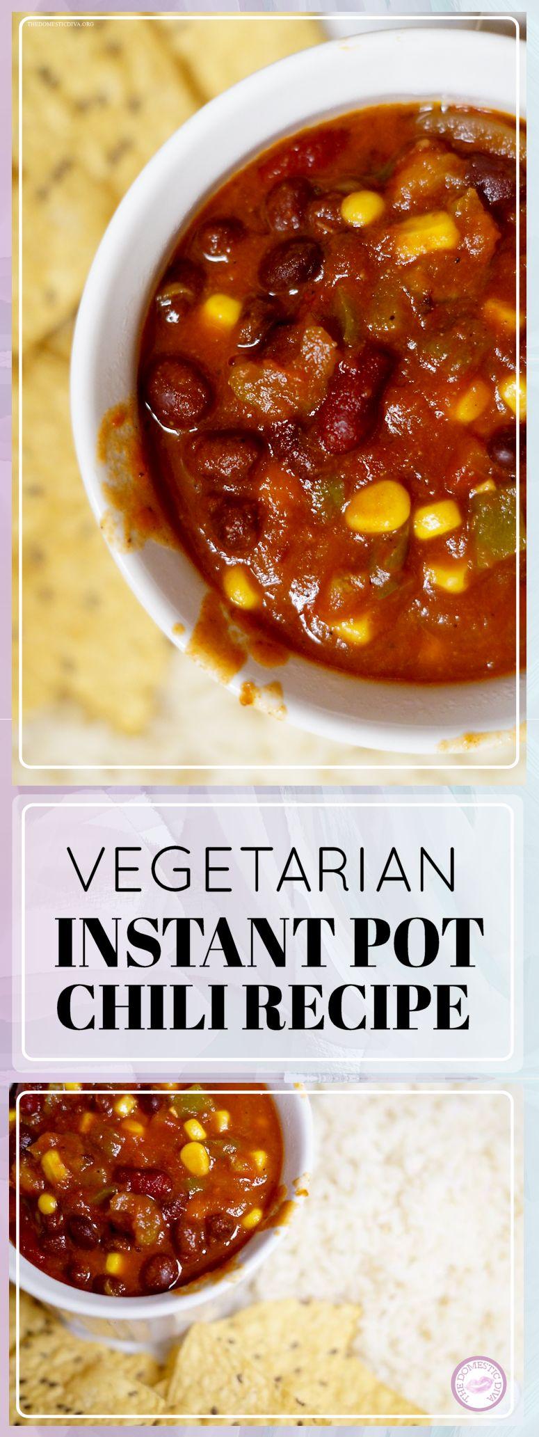 Vegetarian Instant Pot Chili Recipe (Electric Pressure Cooker)