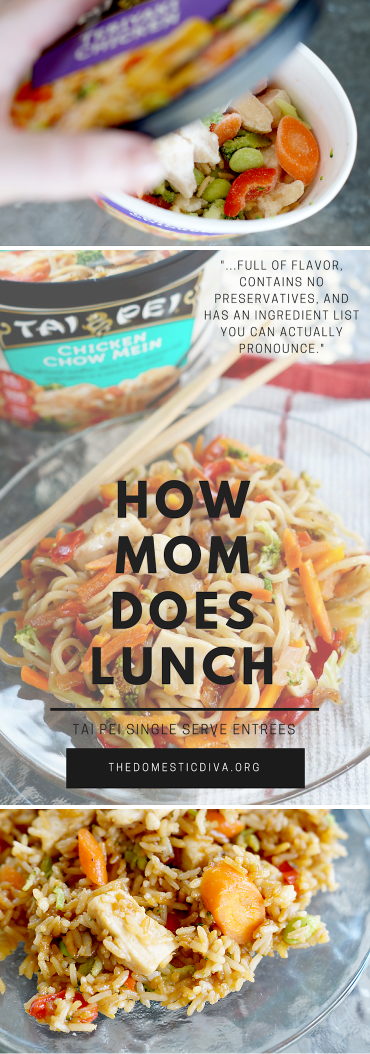 How Mom Does Lunch with Tai Pei Frozen Single Serve Entrees (review plus giveaway) #homeschool #mom #lunch #quicklunchideas